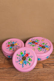 Pink Stainless Steel Round Container (Set of 3) | Birch&Yarn