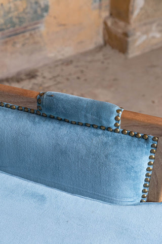 Smoke Blue Camden Velvet Classic Armchair | Birch&Yarn