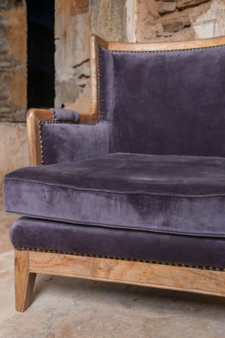 Charcoal Grey Camden Velvet Classic Armchair | Birch&Yarn